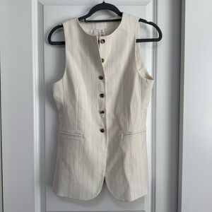 H&M Vest Pinstripe Women's Size S NWT